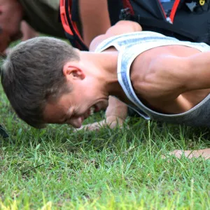 Recruits doing pushups